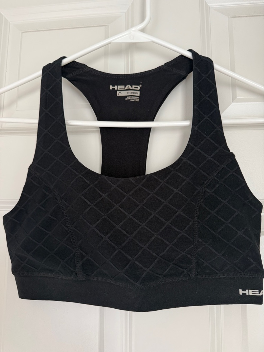 NWOT- HEAD Black Quilted Racerback Sports Bra